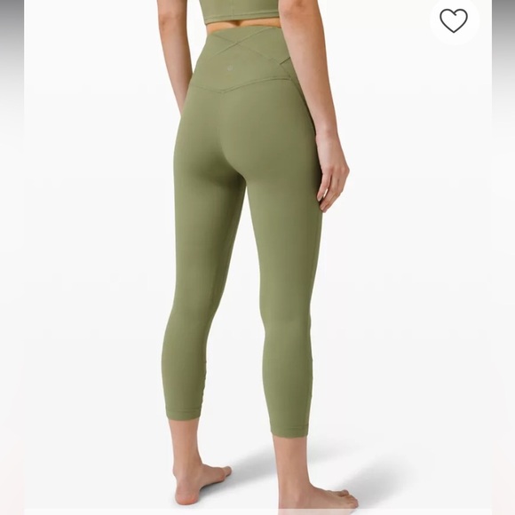Lululemon Nulu Fold Yoga High-Rise Crop 23" RoseMary Green size 6 - Picture 2 of 14